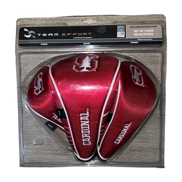 Team Effort NCAA 3-Piece Headcover Set - Stanford Cardinal - Picture 4 of 10